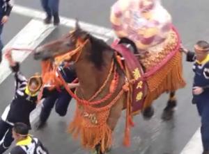 済々黌飾馬奉納団　絆　［藤崎宮秋季例大祭］